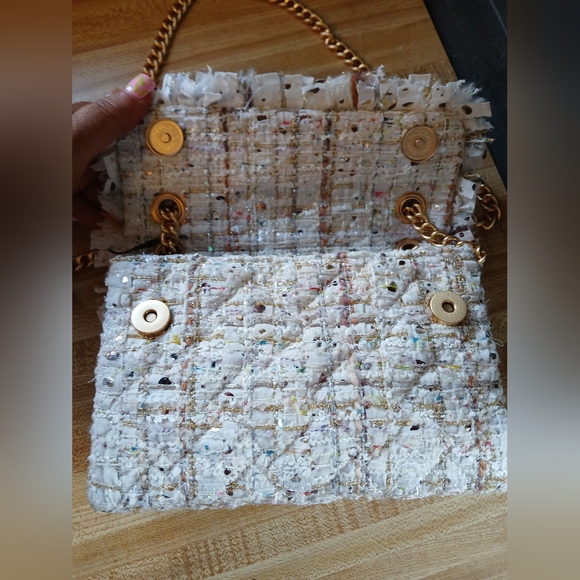 FOR SWAG SHOW ONLY Kurt Geiger NWT White Crochet & Lace Kensington & Dustbag - Picture 10 of 10